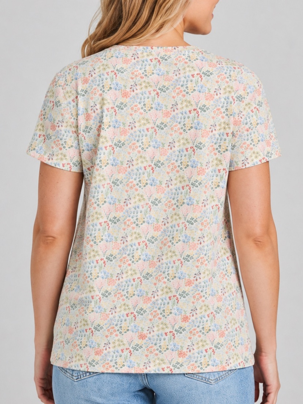 🆕🌼🌿🌸FamilyPJs by Macy’s Large Cotton T-Shirt Top Pastel Lounge Sleepwear Casual - Picture 3 of 13